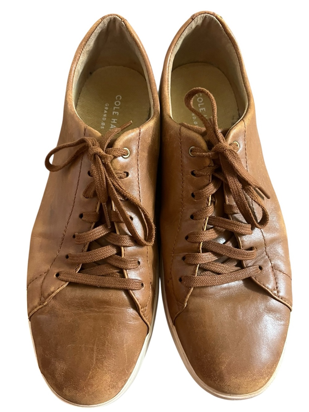Cole Haan Grand.OS Leather Sneakers Brown 11.5